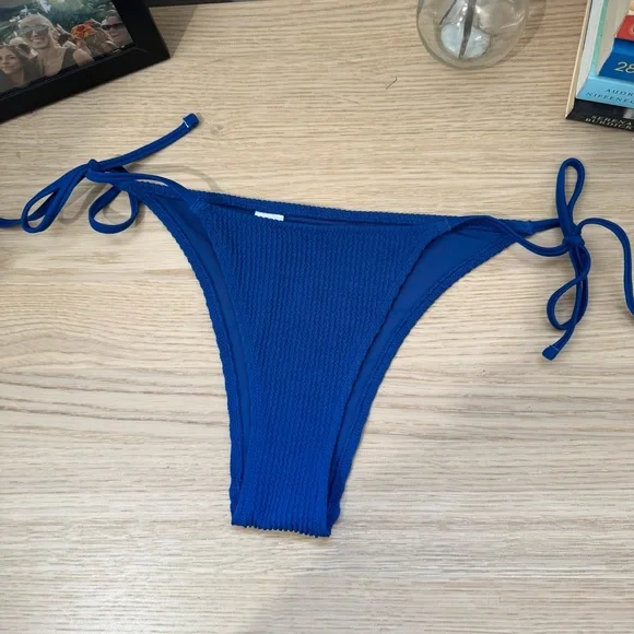 Aerie Royal Blue Textured Bikini - Picture 2 of 6